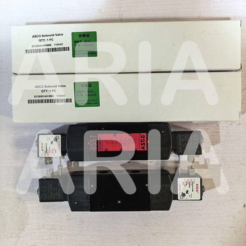 ASCO SC8551A018MS SC8551A017MS 24DC AC110V 4 vías de aluminio 1/4 en la válvula de solenoide montado en Namur