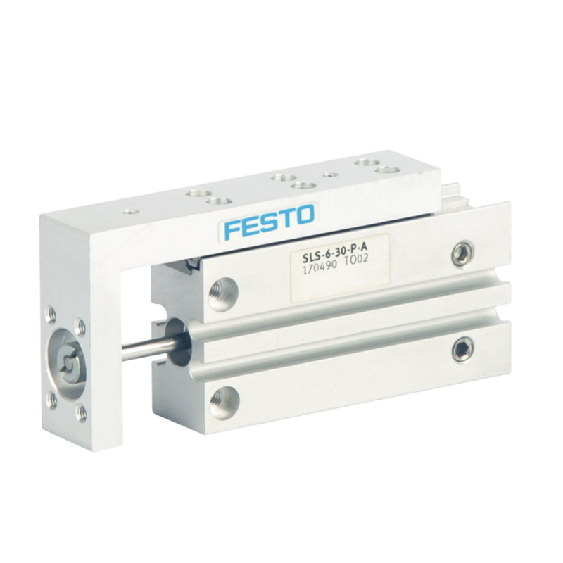 SLS-10-15-P-A, 170493 cilindro Festo, cilindro de deslizamiento de 15 mm de carrera, cilindro guiado por jaula de bolas, mini deslizamiento de doble acción, actuador neumático de automatización