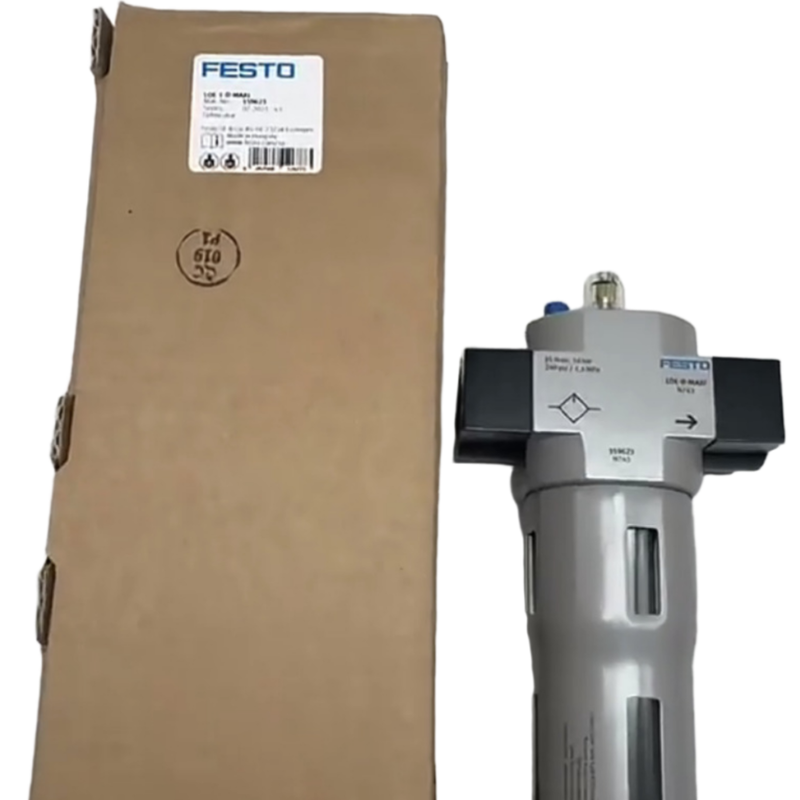 Filtro de polvo industrial FESTO LF-3/4-D-MAXI-A 40μm Estructura de aleación de zinc de drenaje manual anticorrosión