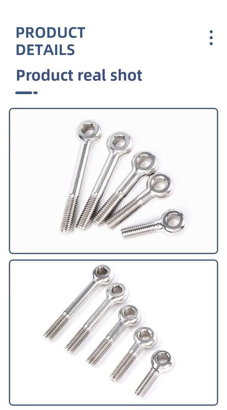 M12*40 M12 M12*90 Acero inoxidable 304 Mediano hilo perno de balanceo perno de balanceo de acero inoxidable Hardware de sujeción resistente a la corrosión para trabajo pesado