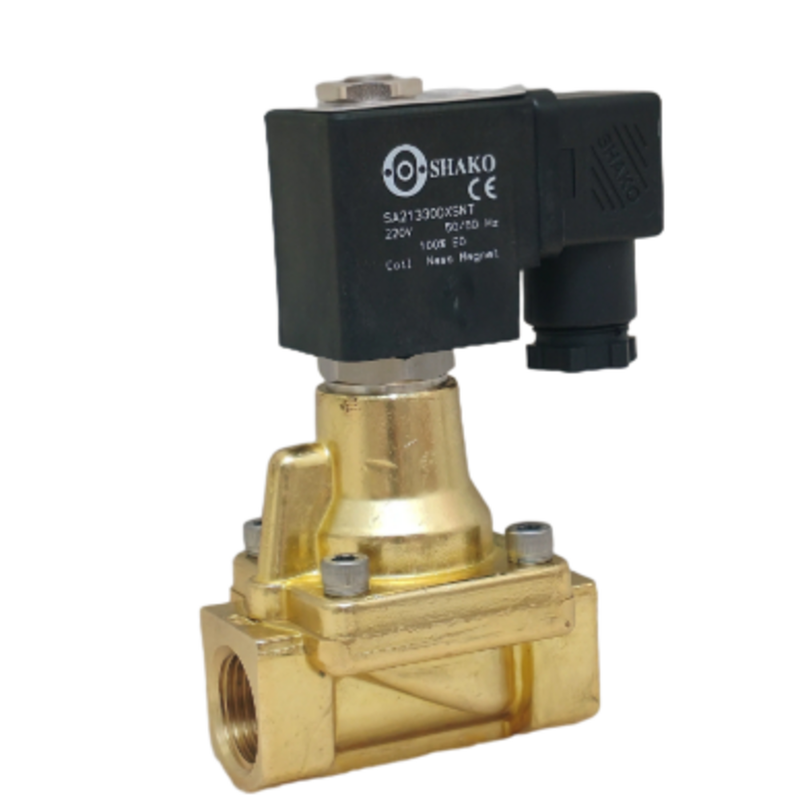 Material del cuerpo de latón Válvula solenoide de 13 mm Tamaño del orificio Ideal para sistemas neumáticos e hidráulicos en automatización industrial