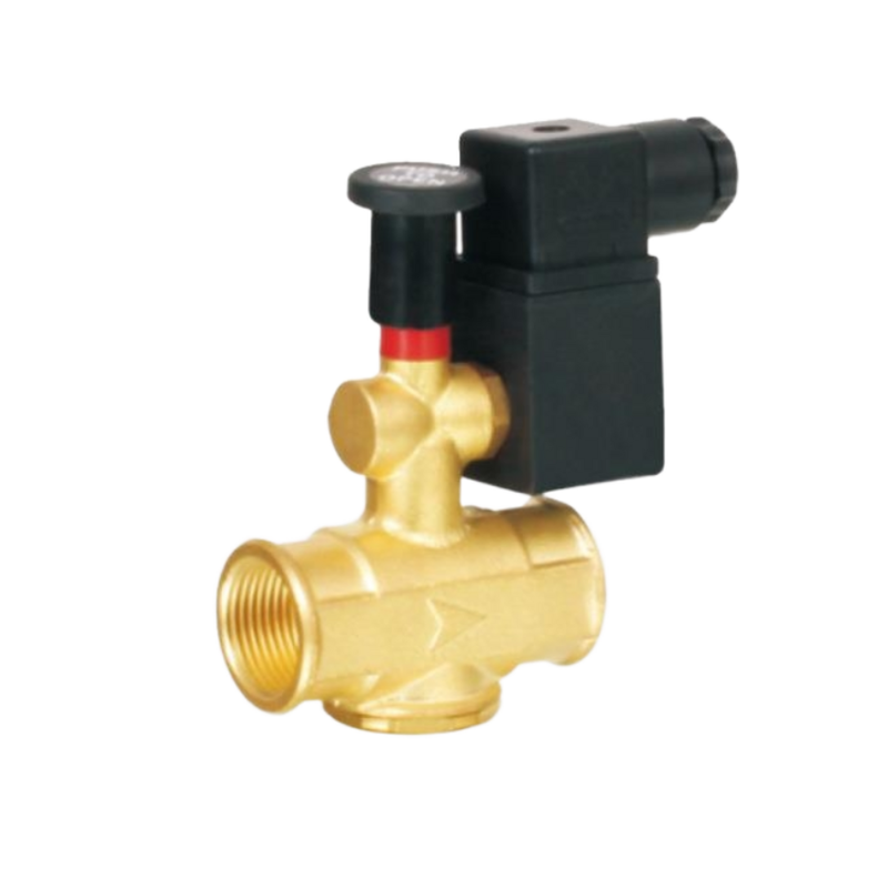 Válvula solenoide neumática YCM51 de 2 vías, normalmente cerrada, tamaño de orificio de 20 mm, cuerpo de latón de 1/2 ″, diseñado para gas metano