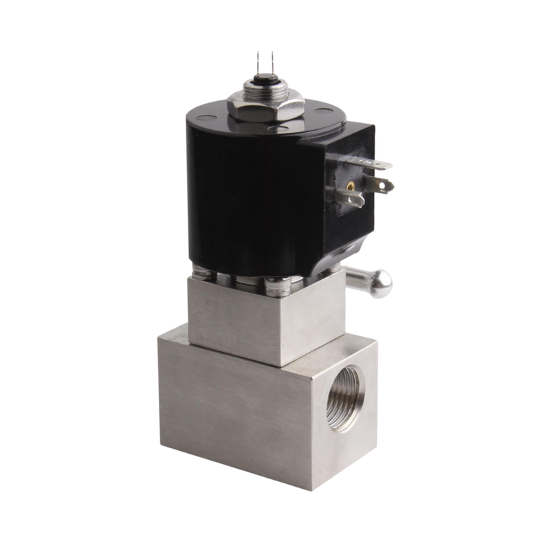 8.7BAS080B01 2/2 Válvula de solenoide neumático de vía con material de la carrocería de acero inoxidable 304 y tamaño de puerto de 1/8 '
