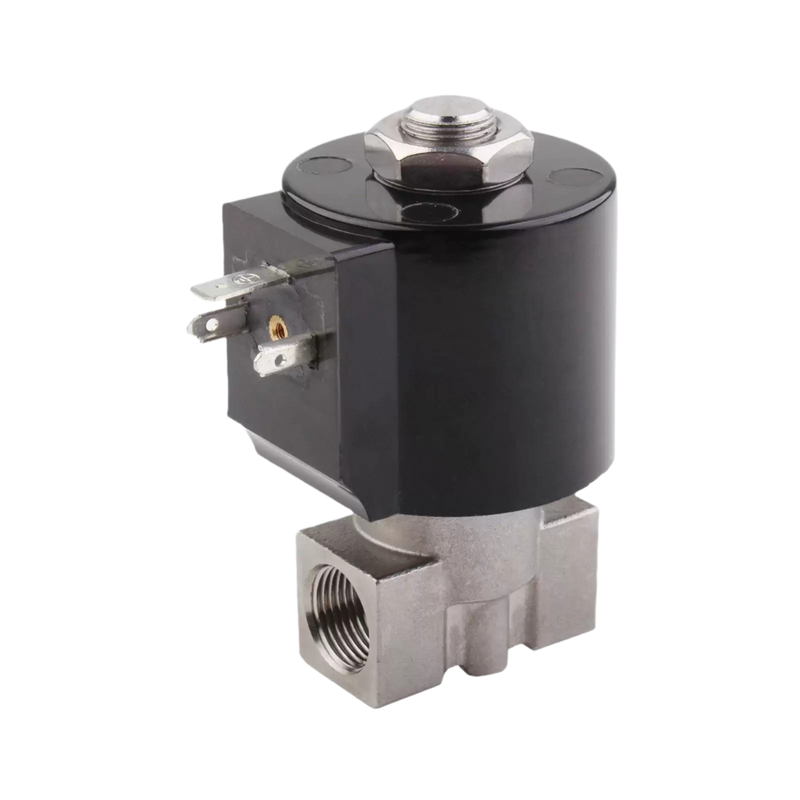 Válvula de agua 8.7AAS015B con material de sello de PTFE Tamaño del orificio 1,5 mm Voltaje 24 VCA 3/8 1/4 3/8 Tamaño del puerto