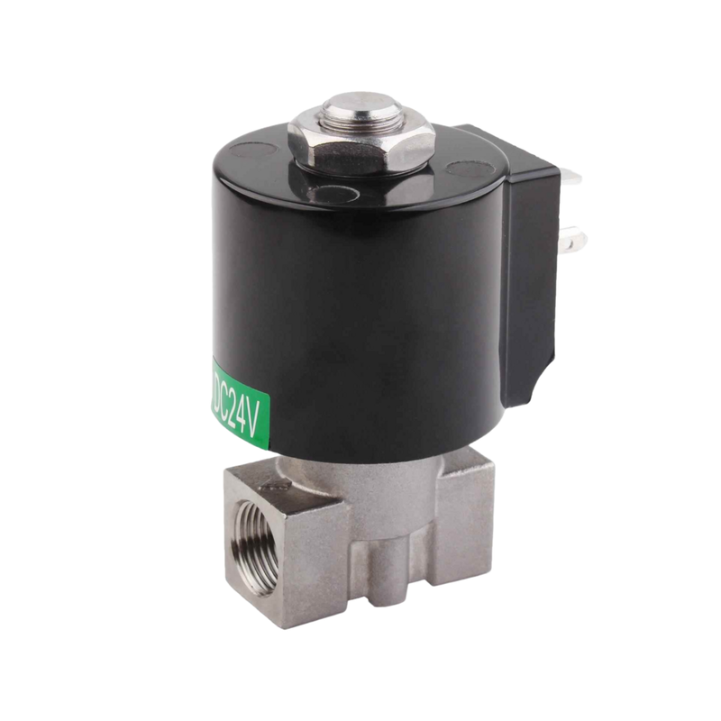 8.7AAS030B Válvula solenoide de tamaño de orificio de 3 mm Tamaño de puerto NC de 2 vías 3/8 1/4 3/8 Material del cuerpo de acero inoxidable 304