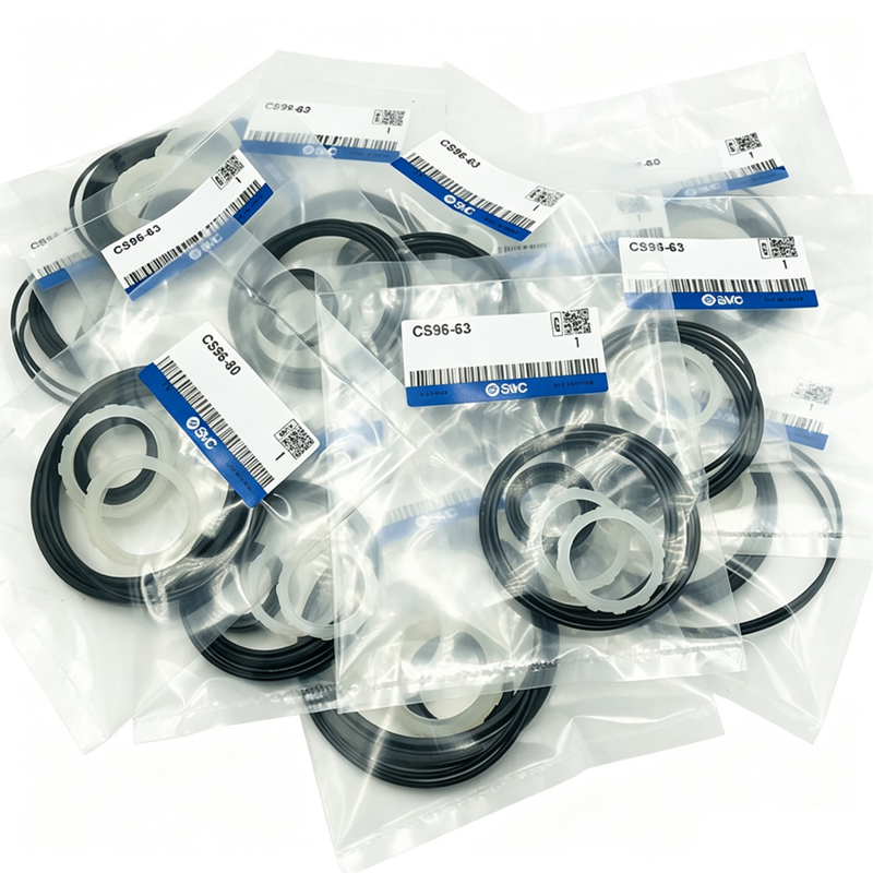 SMC CS96-32-PS Pneumatic Cylinder Seal Repair Kit ISO 15552 Standard 32mm Bore NBR Material Complete Sealing Pack