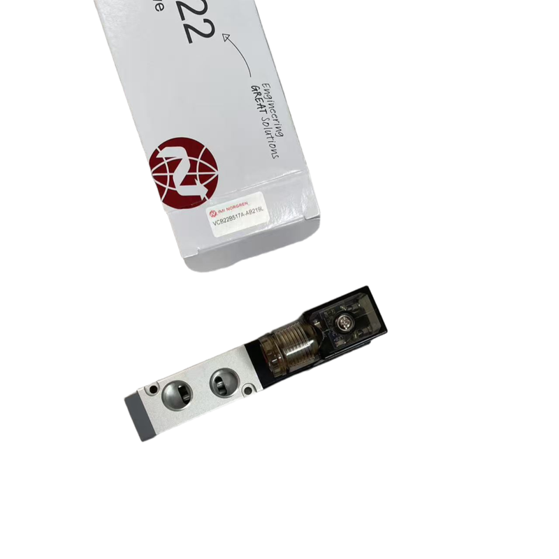Automatización Industrial General Válvula Solenoide NORGREN VCB22B517A-AB219L G1/4 AC220V Válvula Direccional Neumática 5/2 Retorno por Resorte Ciclo de Trabajo 100%