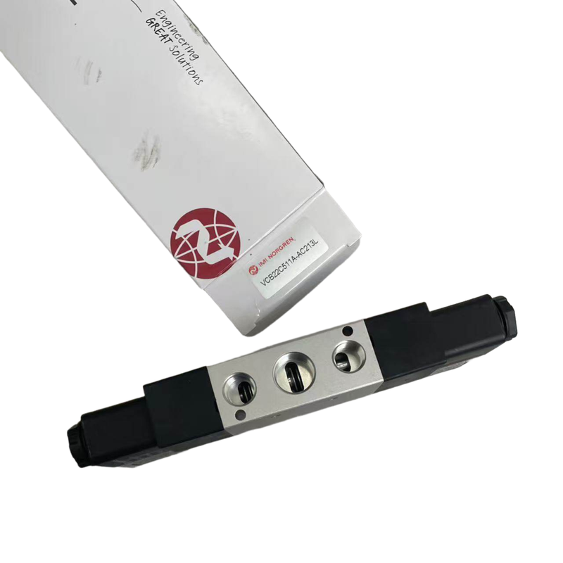 Válvula Solenoide de Enclavamiento Doble G3/8 NORGREN VCB22C511A-AC213L 24VDC Válvula Direccional Neumática 5/2 para Sistema Transportador 1800 L/min Caudal
