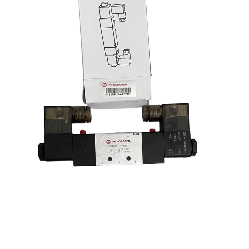 Válvula Solenoide Doble VCB22B511A-AB213L 24VDC IMI NORGREN G1/4 5/2 Válvula de Memoria Neumática para Máquina Herramienta Bobina Doble
