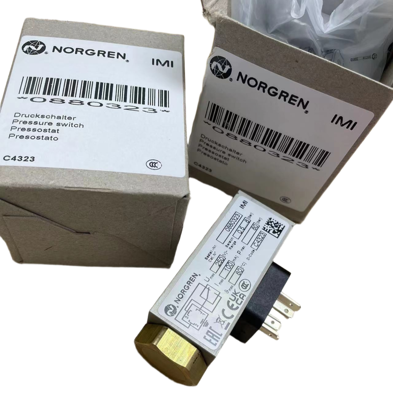 Interruptor de presión G1/4 0.5-8 bar NORGREN 0880323 Monitor de presión para tubería de fluidos de máquina herramienta