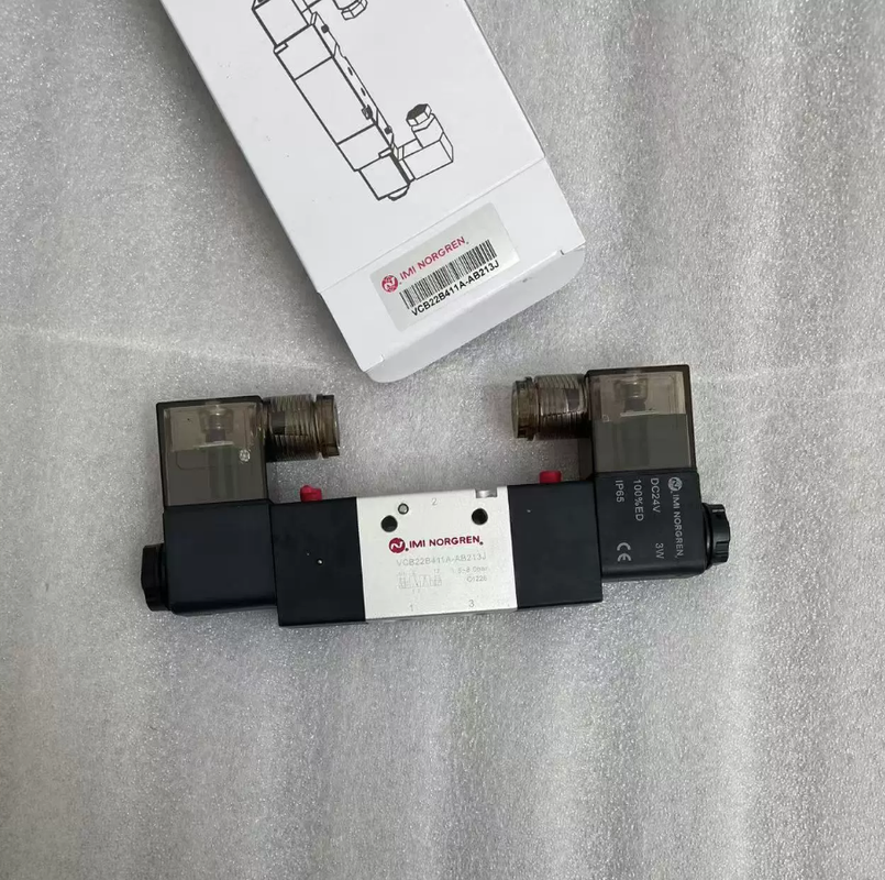 Válvula direccional neumática tipo carrete VCB22B411A-AB213J Norgren G1/4 24VDC, Válvula de repuesto para maquinaria de embalaje