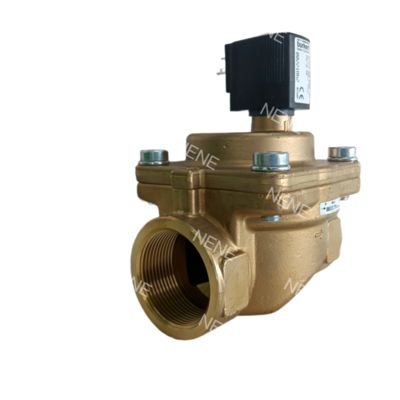 Válvula solenoide Burkert 00221849 6281 G3/4 2/2 Normalmente cerrada 13.0 Orificio de flujo NBR Sellado Cuerpo de válvula de latón AC220V 8W 0.2-16bar -10~+80 ℃