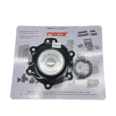 Conjunto completo de resorte del diafragma DB112 FKM Kit de sellado de caucho Componente de repuesto para el mercado de posventa para la eliminación de polvo de Mecair Solenoide de mantenimiento de válvula de pulso de válvula compatible VNP/VEM212, VNP/VEM312,VNP/VEM412