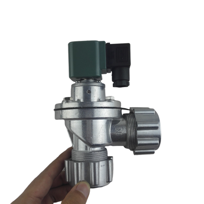 Válvula de Pulso Tipo Tuerca de Ángulo Recto DMF-ZM-20 3/4″ para Colector de Polvo y Filtro de Mangas – Cuerpo de Aluminio, Diafragma de NBR