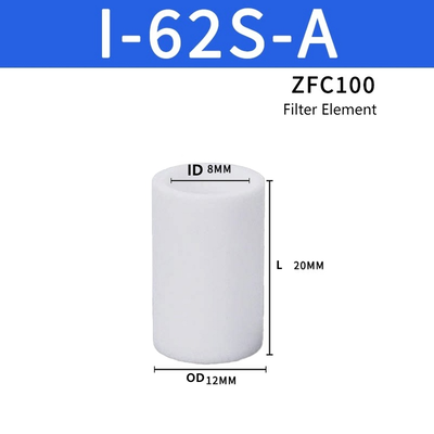 Cartucho de filtro de vacío SMC ZFC100 Elemento de repuesto de bajo diferencial de presión compatible con aire, nitrógeno Medio para mantenimiento neumático de eyector de vacío de automatización