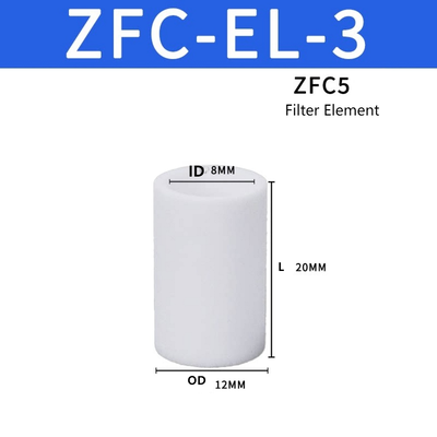 Cartucho de filtro auténtico SMC ZFC-EL-3 serie ZFC, alta capacidad de retención de suciedad, intercepta partículas finas de polvo para tuberías de vacío neumáticas de automatización robótica de recogida y colocación