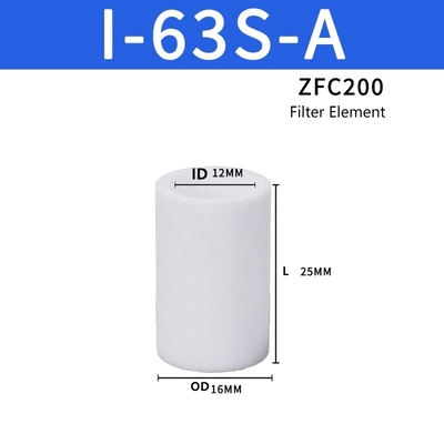 Element de filtro de succión en línea SMC ZFC200 ZFC300 Serie ZFC Alta capacidad de retención de suciedad Bloque de escombros finos Reduce la fluctuación del vacío para equipos industriales continuos de recogida y colocación